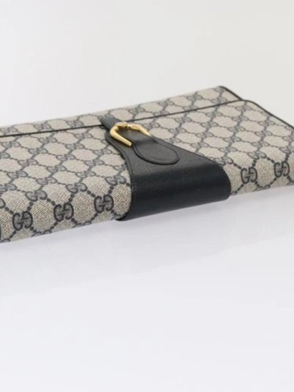GUCCI GG Supreme Shoulder Bag PVC Leather Navy Gold 94 02 050 Auth ep5428 - Picture 6 of 16